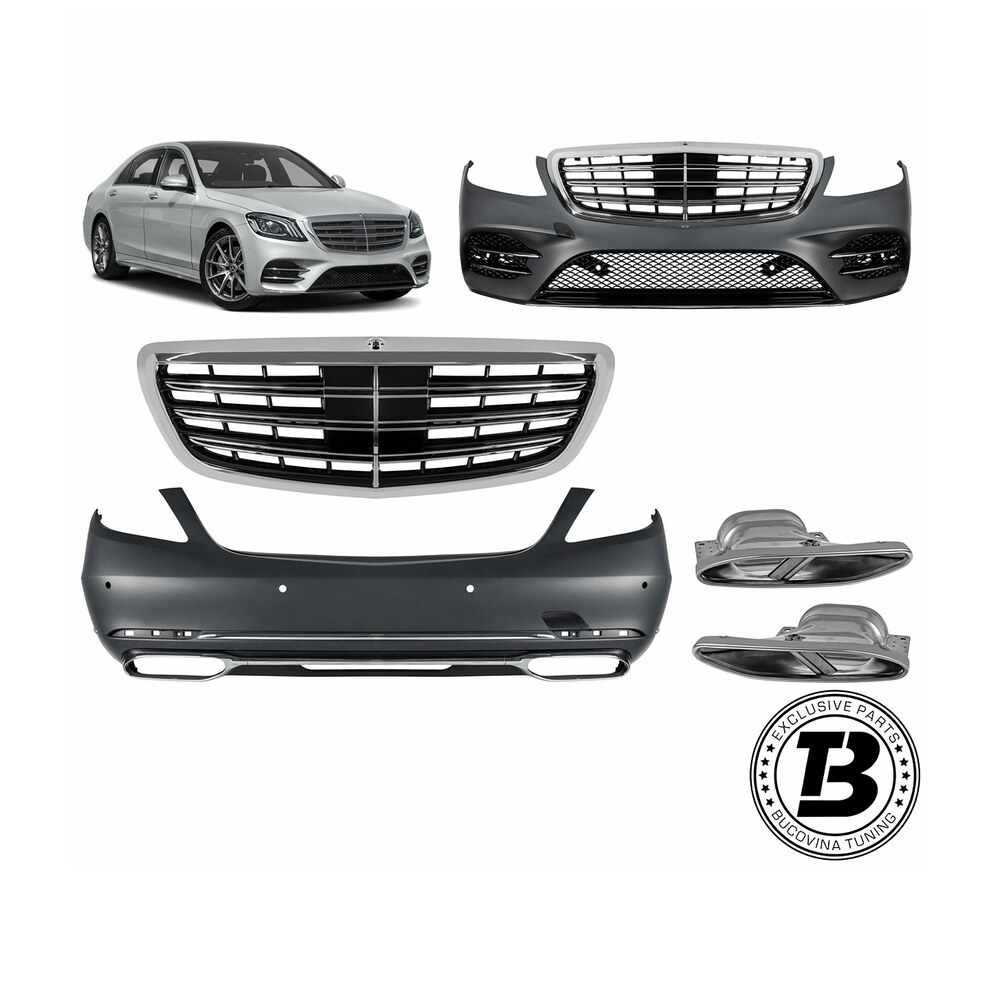 Pachet Exterior compatibil cu Mercedes S Class W222 S450 Design Pachet Exterior compatibil cu Mercedes S Class W222 S450 Design