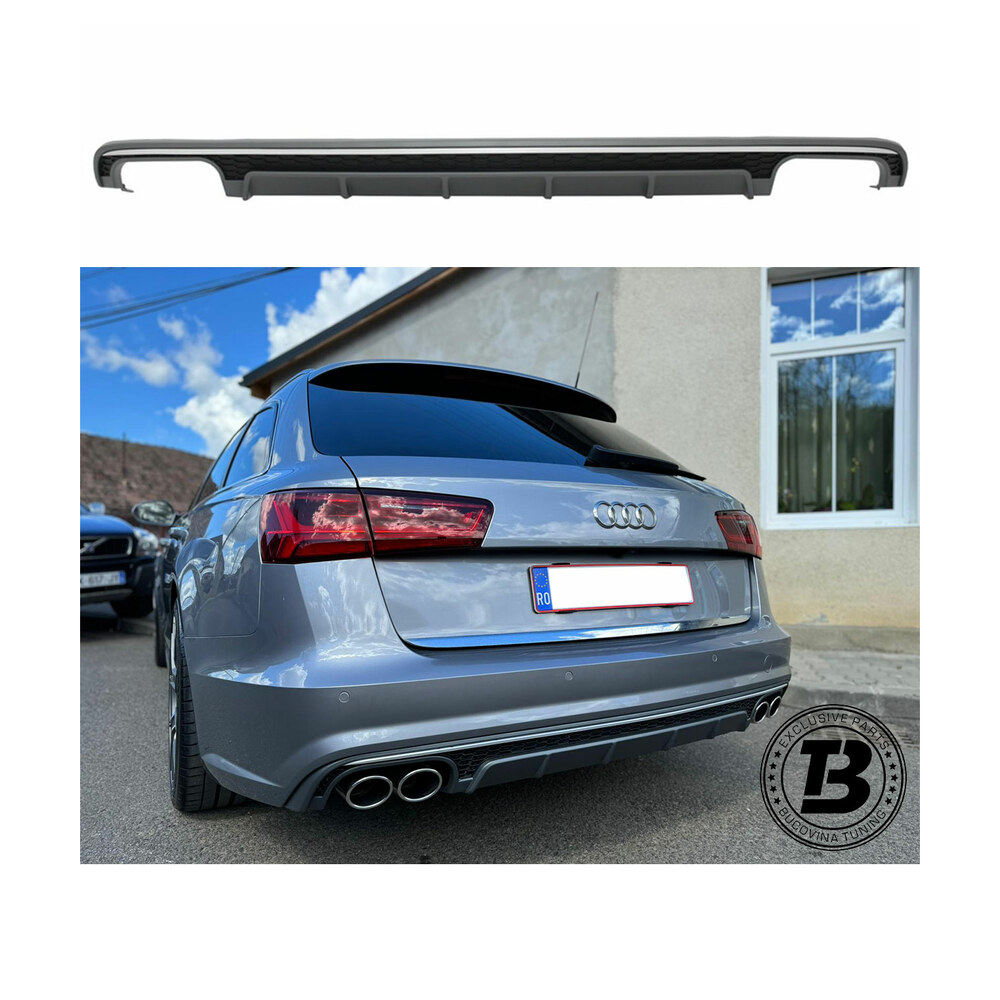 Difuzor Bară Spate compatibil cu Audi A6 4G Facelift S6 Design Difuzor Bară Spate compatibil cu Audi A6 4G Facelift S6 Design