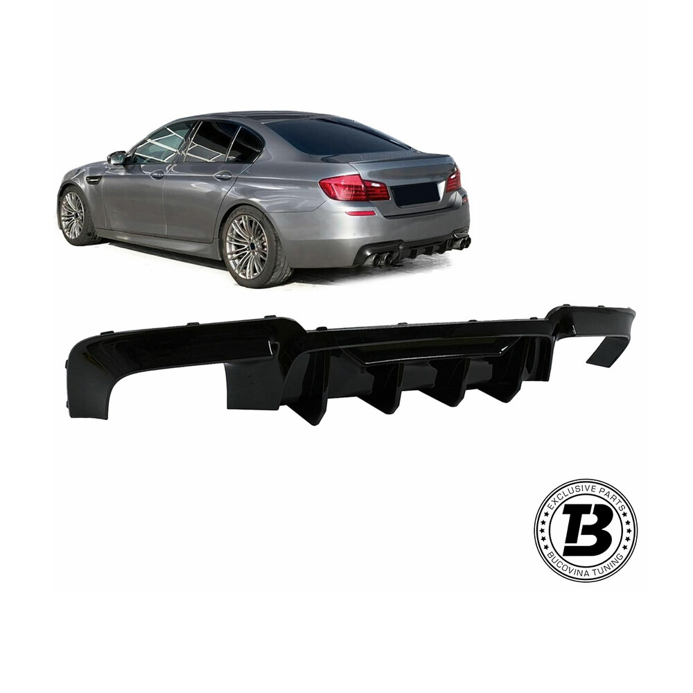 Difuzor Bară Spate compatibil cu BMW Seria 5 F10 F11 M5 Design Difuzor Bară Spate compatibil cu BMW Seria 5 F10 F11 M5 Design