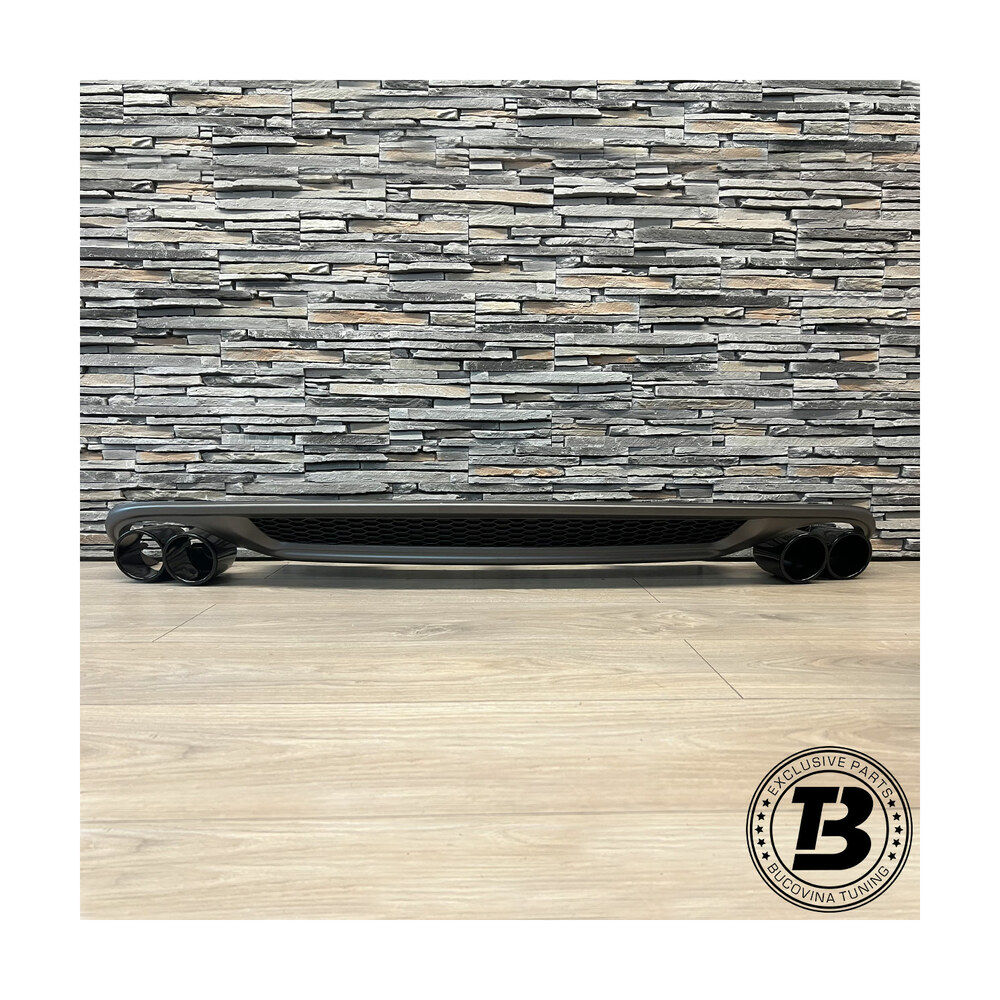 Difuzor Bară Spate cu Ornamente compatibil cu Audi A4 B8.5 S-Line Difuzor Bară Spate cu Ornamente compatibil cu Audi A4 B8.5 S-Line