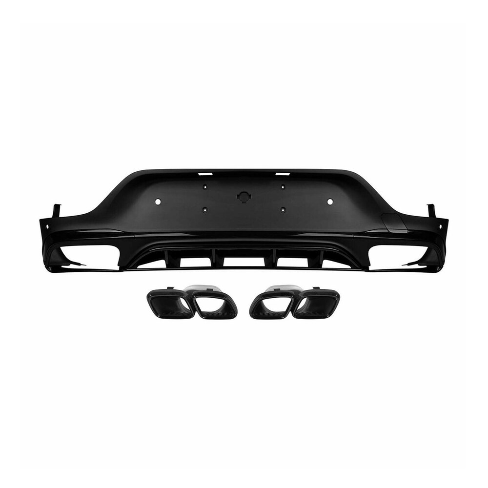 Difuzor Bară Spate cu Ornamente compatibil cu Mercedes GLC C253 63 Design Difuzor Bară Spate cu Ornamente compatibil cu Mercedes GLC C253 63 Design
