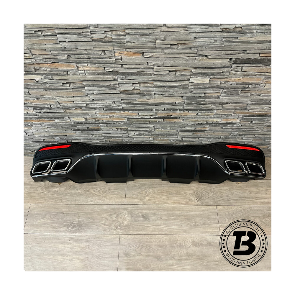 Difuzor Bară Spate cu Ornamente compatibil cu Mercedes GLE Coupe C292 AMG Difuzor Bară Spate cu Ornamente compatibil cu Mercedes GLE Coupe C292 AMG
