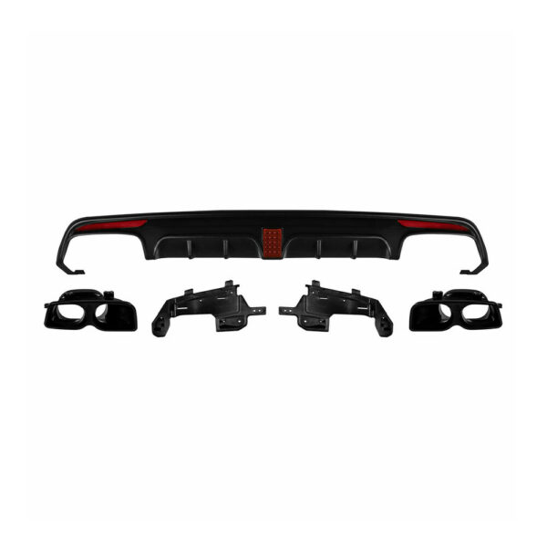 Difuzor Bară Spate cu Ornamente compatibil cu Mercedes S Class W222 B Design