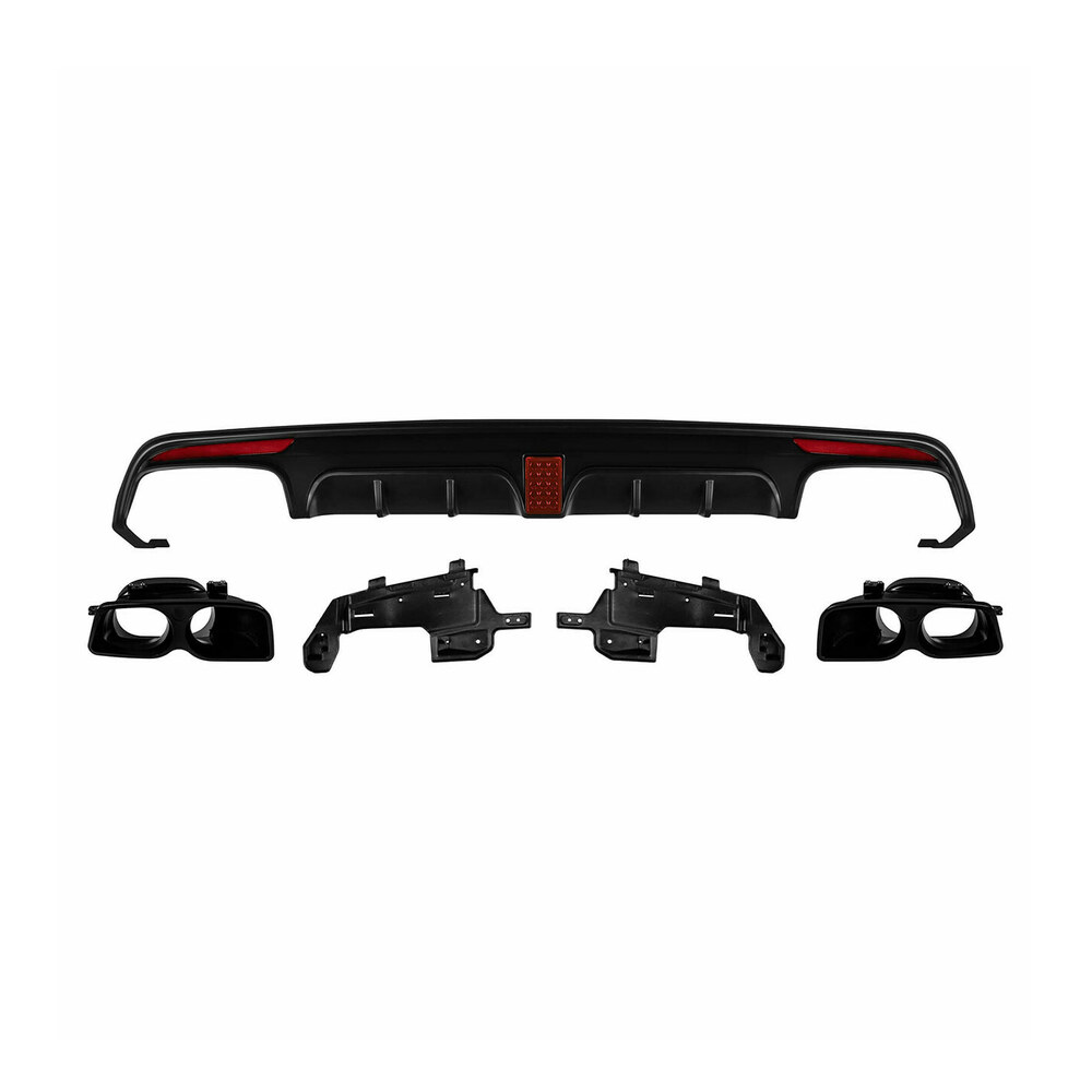 Difuzor Bară Spate cu Ornamente compatibil cu Mercedes S Class W222 B Design Difuzor Bară Spate cu Ornamente compatibil cu Mercedes S Class W222 B Design