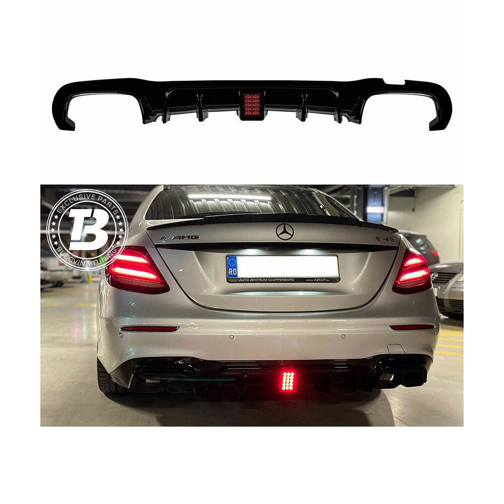 Difuzor Bară Spate compatibil cu Mercedes E Class W213 B Design Difuzor Bară Spate compatibil cu Mercedes E Class W213 B Design