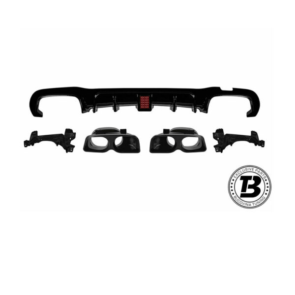 Difuzor Bară Spate cu Ornamente compatibil cu Mercedes E Class W213 B Design — imaginea 2