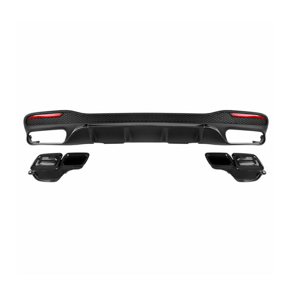 Difuzor Bară Spate cu Ornamente compatibil cu Mercedes GLE W166 AMG Design