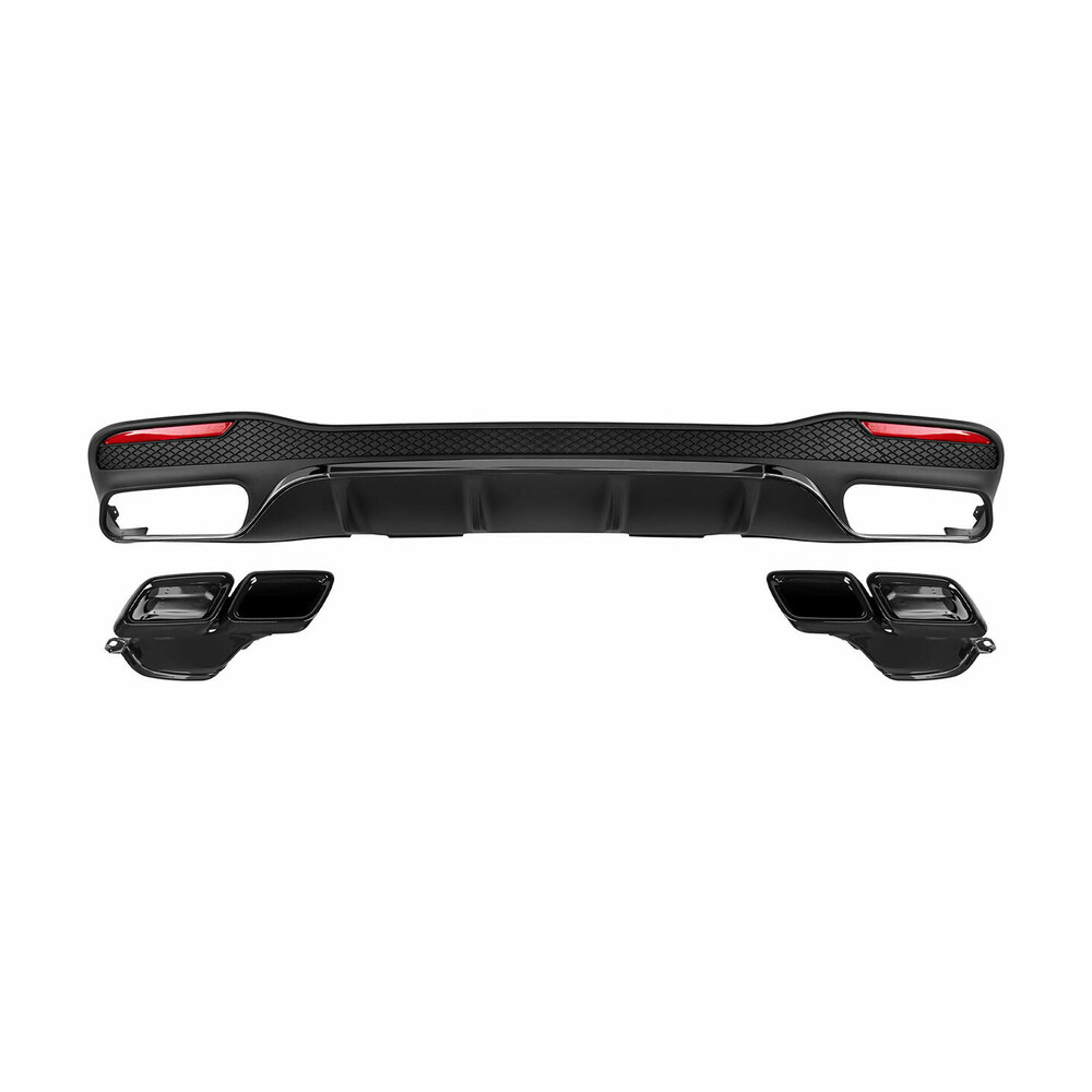 Difuzor Bară Spate cu Ornamente compatibil cu Mercedes GLE W166 AMG Design Difuzor Bară Spate cu Ornamente compatibil cu Mercedes GLE W166 AMG Design