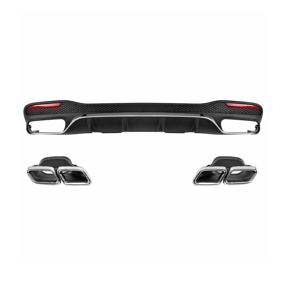 Difuzor Bară Spate cu Ornamente compatibil cu Mercedes GLE W166 AMG Design Difuzor Bară Spate cu Ornamente compatibil cu Mercedes GLE W166 AMG Design