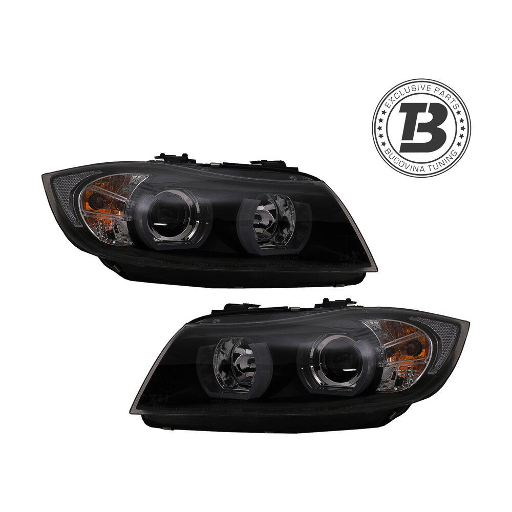 Faruri LED Angel Eyes compatibile cu BMW Seria 3 E90 U LED Design Faruri LED Angel Eyes compatibile cu BMW Seria 3 E90 U LED Design