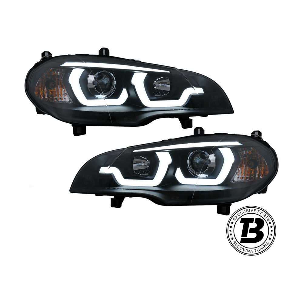 Faruri LED Angel Eyes DRL compatibile cu BMW X5 E70 Faruri LED Angel Eyes DRL compatibile cu BMW X5 E70
