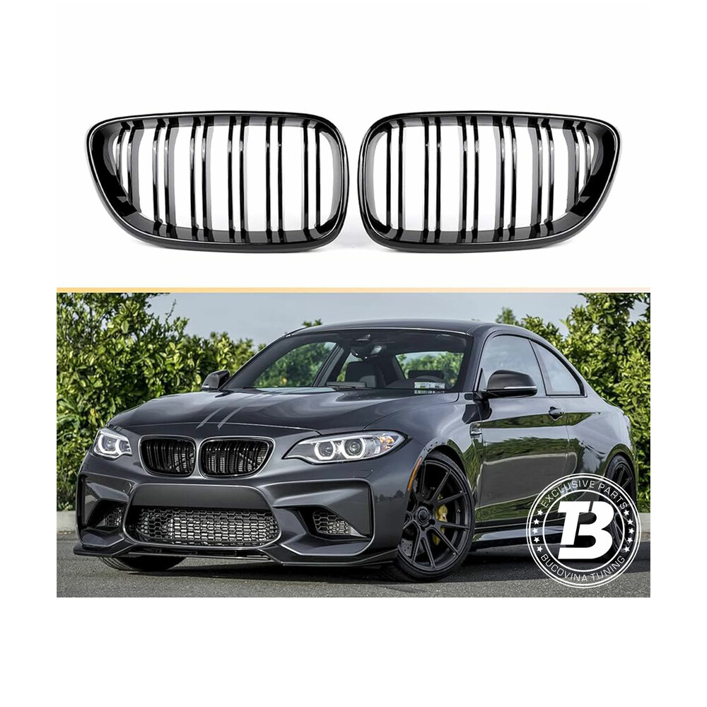 Grile Duble compatibile cu BMW Seria 2 F22 F23 F87 M Design Grile Duble compatibile cu BMW Seria 2 F22 F23 F87 M Design