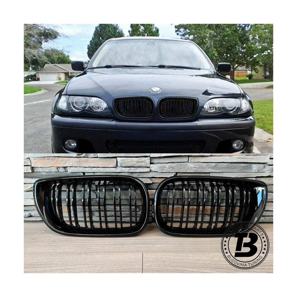 Grile Duble compatibile cu BMW Seria 3 E46 M Design Grile Duble compatibile cu BMW Seria 3 E46 M Design