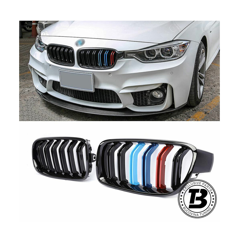 Grile Duble compatibile cu BMW Seria 3 F30 F31 M Performance Grile Duble compatibile cu BMW Seria 3 F30 F31 M Performance