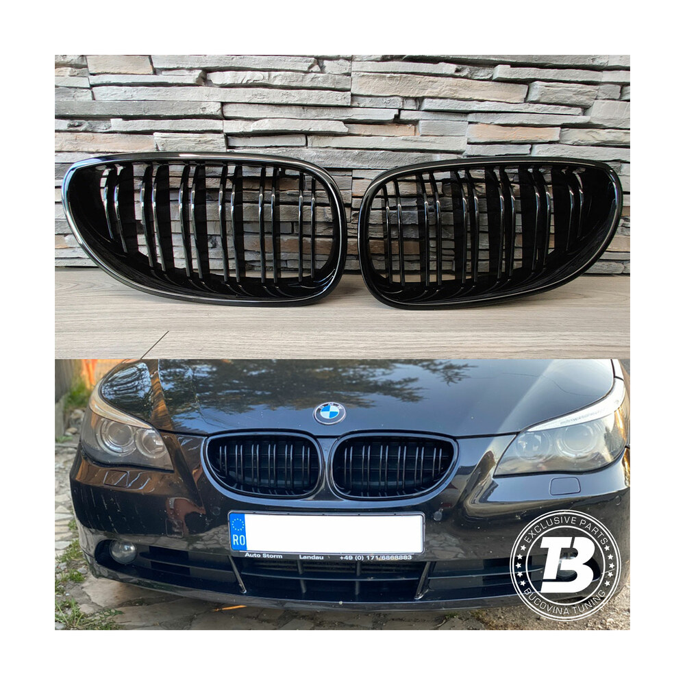 Grile Duble compatibile cu BMW Seria 5 E60 E61 M Design Grile Duble compatibile cu BMW Seria 5 E60 E61 M Design