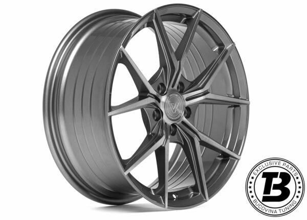 Jantă Vennom VFF.9 văzută lateral, cu obada adâncă și spițele concave