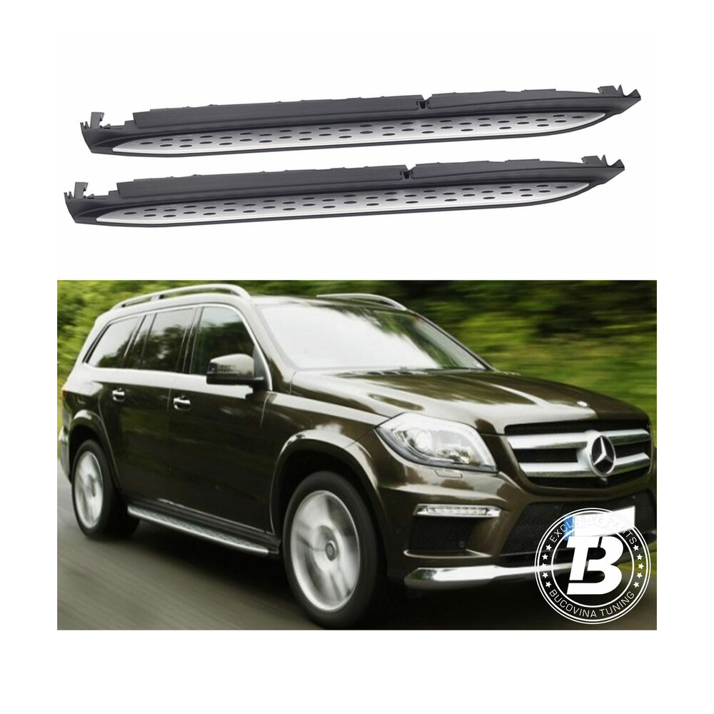 Praguri Aluminiu compatibile cu Mercedes GLS SUV X166 Praguri Aluminiu compatibile cu Mercedes GLS SUV X166