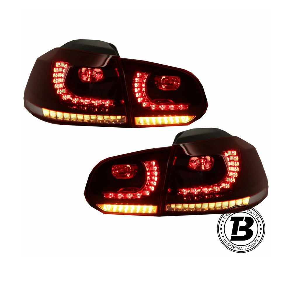 Stopuri Full LED compatibile cu VW Golf 6 VI R20 Cherry Red Design Stopuri Full LED compatibile cu VW Golf 6 VI R20 Cherry Red Design