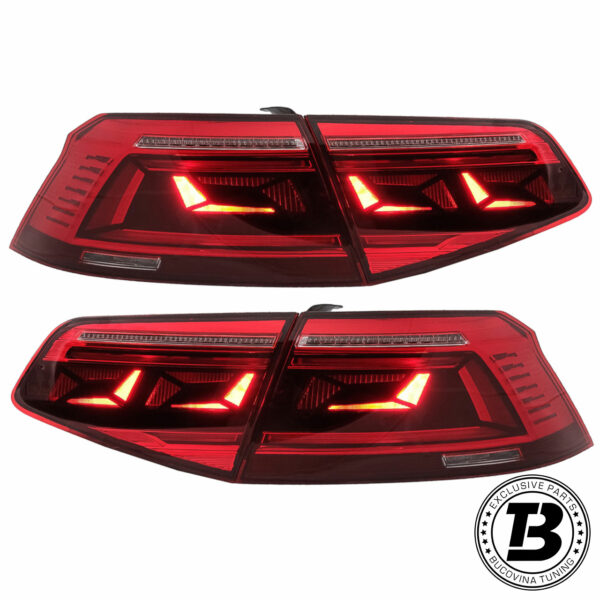Stopuri LED compatibile cu VW Passat B8 3G design B8.5, set cu lumina de poziție aprinsă