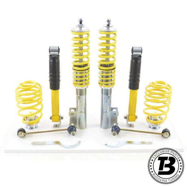 Kit suspensie sport FK compatibil cu Opel Astra G: amortizoare, arcuri, cupe, bielete și chei de reglaj