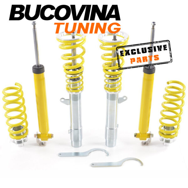 Kit suspensie sport FK compatibil cu BMW Seria 3 F30/F31: amortizoare față filetate, amortizoare spate, arcuri, chei