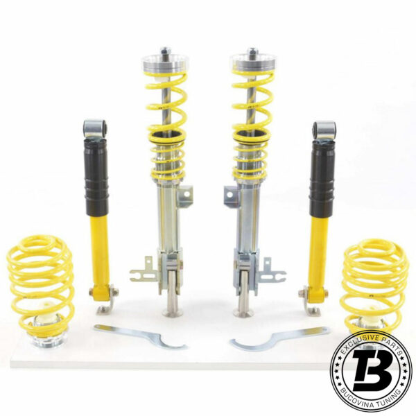 Kit suspensie sport reglabilă FK compatibil cu Opel Astra H Hatchback: amortizoare față filetate, amortizoare spate, arcuri