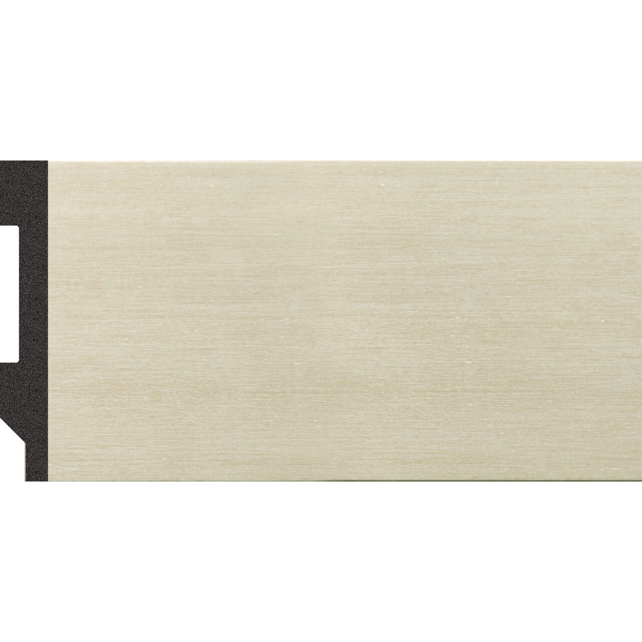 Plintă durcompozit JC133-C-1246, crem perlat, efect sidef metalizat Plintă durcompozit JC133-C-1246 crem perlat cu textură fină metalizată, secțiune cu ghidaj pentru cabluri