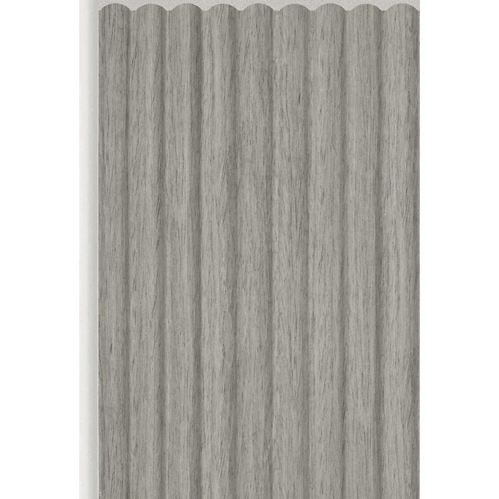 Riflaj JC1076-576CM, detaliu caneluri Riflaj JC1076-576CM, caneluri rotunjite cu decor de stejar în ton gri