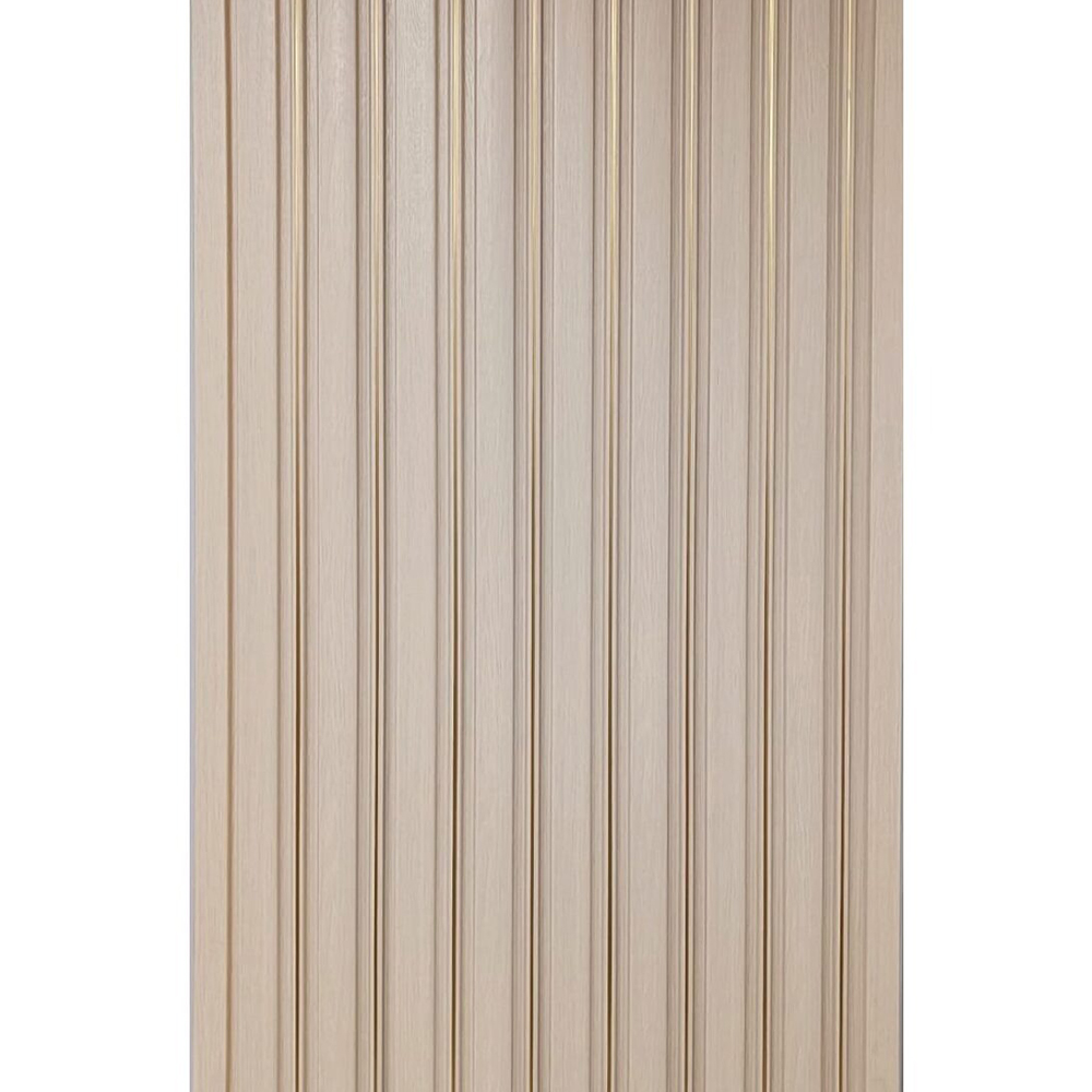 Riflaj JC1173-770G, crem cu auriu Riflaj JC1173-770G montat, benzi crem cu aspect de lemn deschis și linii fine aurii