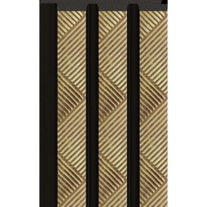 Riflaj JC962-B-2073, nervuri negre alternate cu canale aurii decorate cu linii diagonale în relief