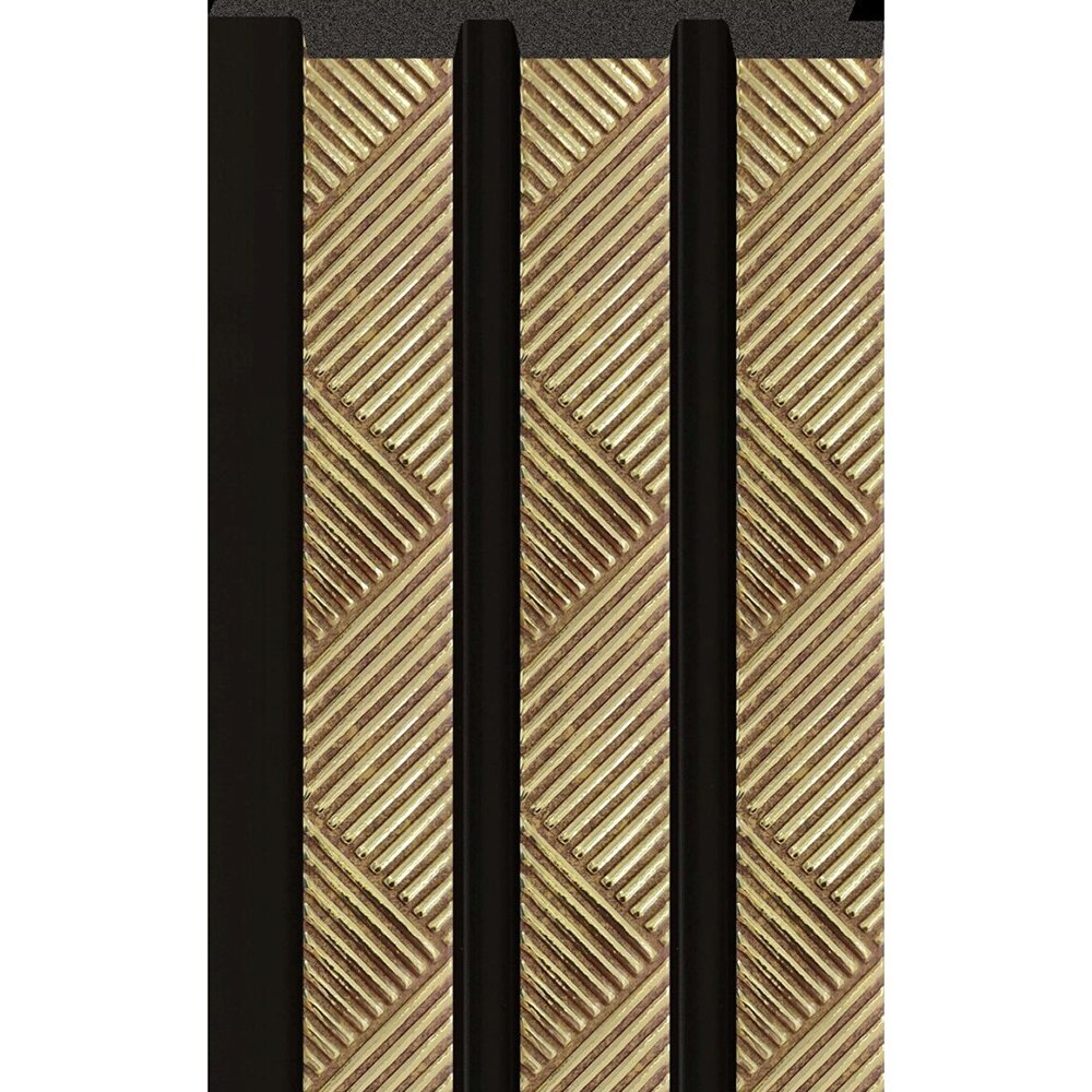 Riflaj JC962-B-2073, detaliu decor Riflaj JC962-B-2073, nervuri negre alternate cu canale aurii decorate cu linii diagonale în relief