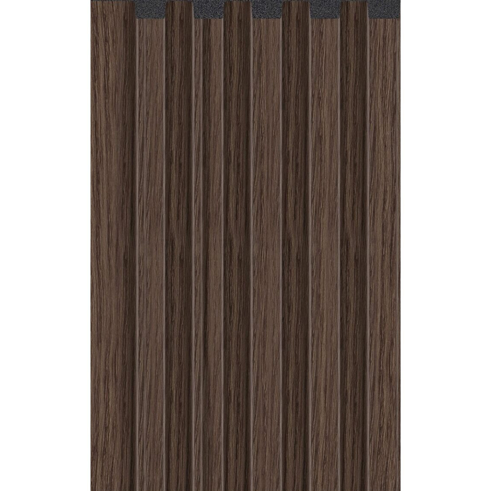 Riflaj JC971-E-08954, decor stejar Riflaj JC971-E-08954 montat, decor de stejar închis monocolor cu caneluri verticale