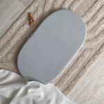 Cearșaf pentru cărucior din muselină gri, 45 × 80 cm, vedere de ansamblu