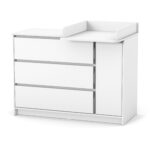 Comodă camera copii Rian 1200, finisaj White, vedere din lateral