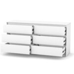 Comodă camera copii Rian 1750, finisaj White, detaliu al sertarelor