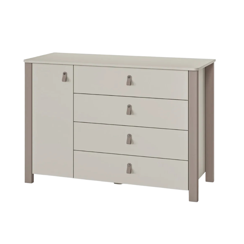 Comodă camera copii Maia 1200, finisaj cashmere-cappuccino, vedere de ansamblu Comodă camera copii Maia 1200, finisaj cashmere-cappuccino, vedere de ansamblu