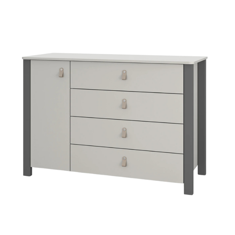 Comodă camera copii Maia 1200, finisaj cashmere-antracit, vedere de ansamblu Comodă camera copii Maia 1200, finisaj cashmere-antracit, vedere de ansamblu
