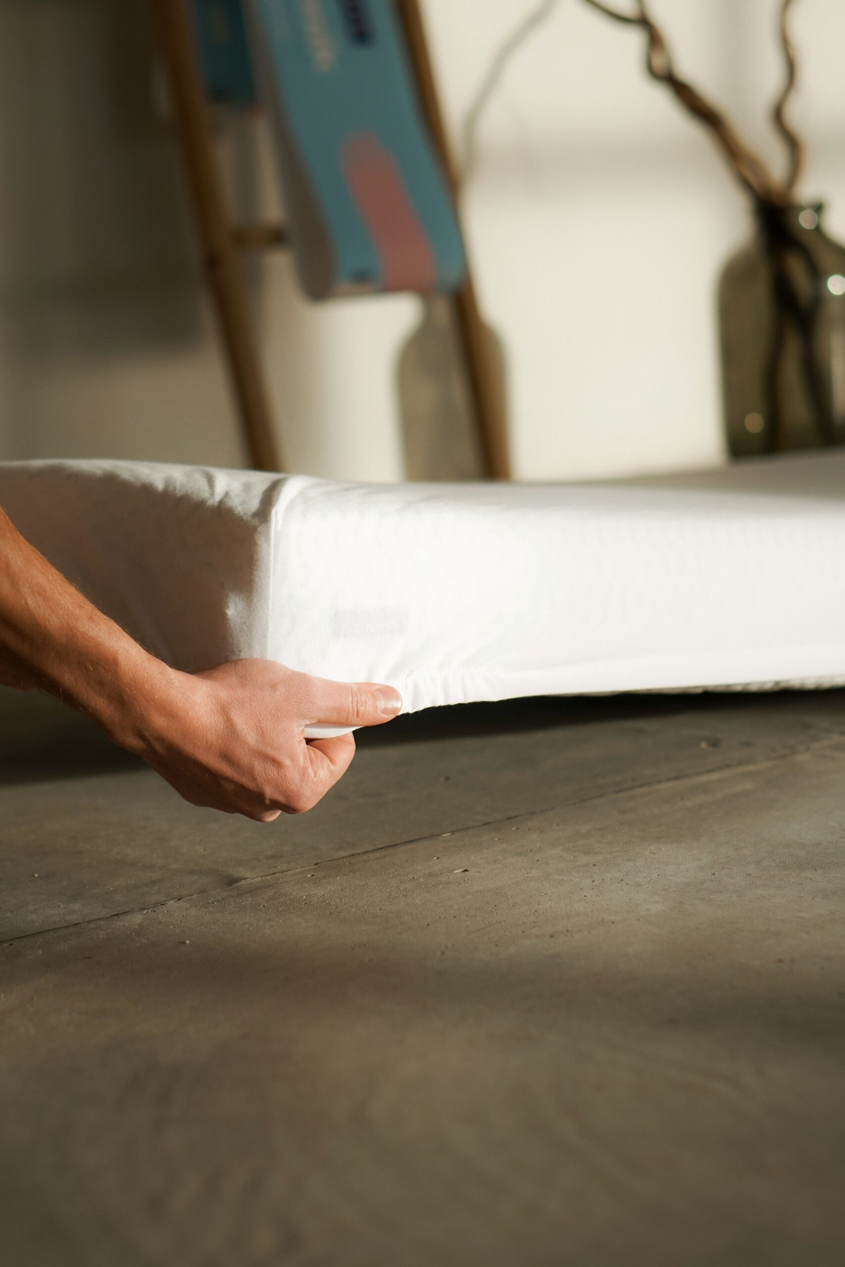 Husă impermeabilă din bumbac Jersey pentru saltea de pătuț 120 × 60 cm, albă, vedere de ansamblu Husă impermeabilă din bumbac Jersey pentru saltea de pătuț 120 × 60 cm, albă, vedere de ansamblu
