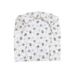 Husă de saltea pătuț 120 × 60 cm din poplin bumbac, ursuleți, prezentare