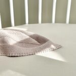 Husă de saltea rotundă pentru pătuț, cappuccino, 70 × 70 cm, detaliu al modelului