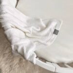 Husă de saltea rotundă pentru pătuț, milky, 70 × 70 cm, pe salteaua rotundă