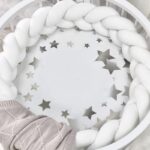 Husă de saltea rotundă pentru pătuț, constelații, 70 × 70 cm, detaliu al modelului
