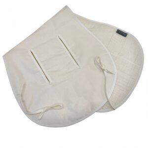 Inserție pentru scaun auto sau cărucior din muselină, milky, 32 × 74 cm, față din muselină în patru straturi