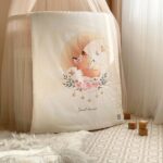 Păturică bebe din satin și velur cu pilotă, vulpe roz, 80 × 100 cm, fața din material moale