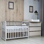 Pătuț bebeluși Rian 120 × 60 cm, finisaj Cashmere, detaliu al zăbrelelor