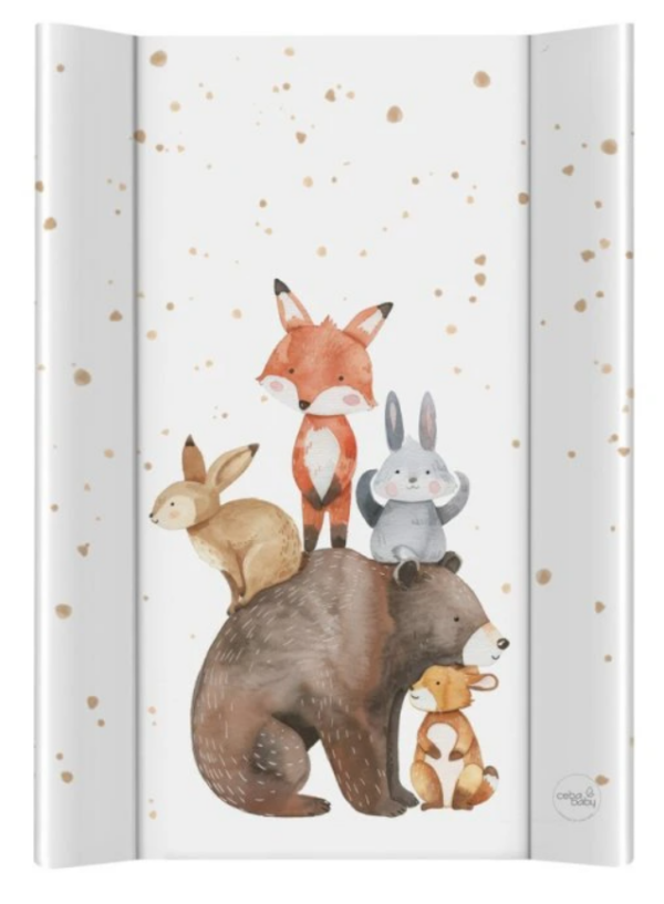 Saltea de înfășat 70 × 50 cm, model Forest Friends, detaliu al modelului