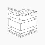 Saltea pentru pătuț 120 × 60 cm cu fibră de cocos, detaliu al modelului