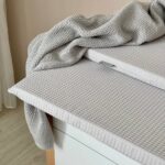 Saltea pentru masă de înfășat, gri, 50 × 70 × 3 cm, vedere din lateral
