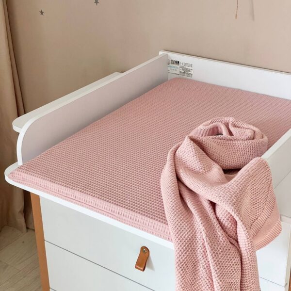 Saltea pentru masă de înfășat, roz, 50 × 70 × 3 cm, detaliu al modelului