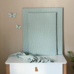 Saltea pentru masă de înfășat, mentă, 70 × 80 × 3 cm, detaliu de croială